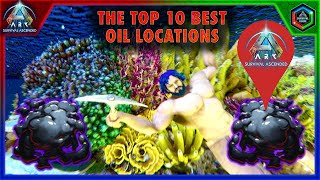 The Top 10 Best Oil Locations in Ark Survival Ascended The Island Map [upl. by Vallie]