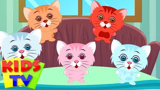 Five Little Kittens  English nursery rhymes for children  baby songs  Kids Tv Nursery Rhymes [upl. by Johen]