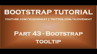 Bootstrap tooltip [upl. by Roer]