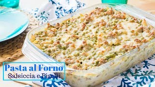 Pasta al Forno Bianca Piselli e Salsiccia  Ricetta Pasta al Forno Facile  55Winston55 [upl. by Kalfas]