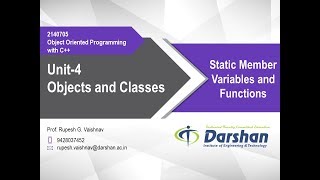 407 Static Member Variables and Functions in C [upl. by Martell]