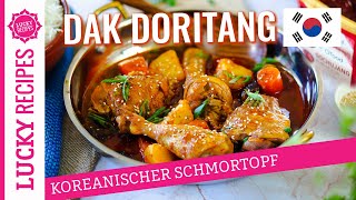 Koreanischer Hähnchen Eintopf mit Gochujang Dak Doritang [upl. by Zinah]