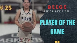 uri court 3rd game senior div yellow VS beige win 8387 best player 25 [upl. by Hsemin]