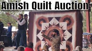 Eagle Valley Amish Auction Selling Quilts [upl. by Ennairol429]