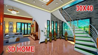 3040 duplex house plan  3 bedroom duplex house design  manis home [upl. by Aititil]