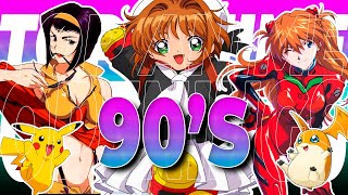 My TOP 100 ANIME OPENINGS OF THE 90s [upl. by Ahidam]