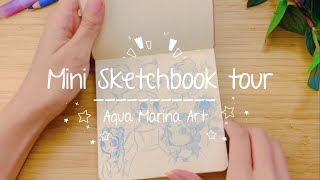 Mini Sketchbook tour  ideas para dibujar🌿🌻🌟esp [upl. by Olzsal]