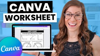 How to Create a Worksheet in Canva  Tutorial for Teachers [upl. by Aivon737]