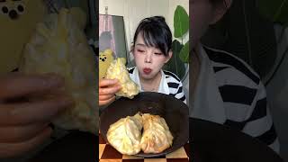 Doublemix steamed dumplings Food sharing Oh my god it smells so good Lets eat together Foodie [upl. by Honey]