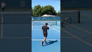 Trying to copy Fed with the inside in forehand shorts tennis [upl. by Kwabena]