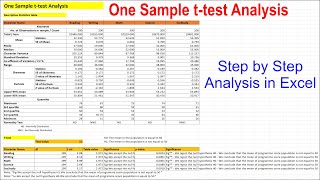 One Sample TTest Explained StepbyStep Tutorial  one sample t test in excel [upl. by Nashner]