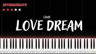 Liszt  Liebestraum  Love Dream  INTERMEDIATE Piano Tutorial [upl. by Akihdar]