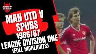 Man Utd v Spurs 198687 Division One Live BBC Coverage [upl. by Eelrebma]