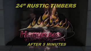 Hargrove Rustic Timbers Radiant Heat Vented Gas Logs [upl. by Atinna615]