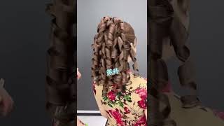 Front Look Twisting With Back Coming High Pony With Girl Simple Hairstyle viral shortvideo [upl. by Leeban]