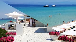 Sani Resort Bousoulas Beach Bar Halkidiki Greece in 4K [upl. by Shaffer]