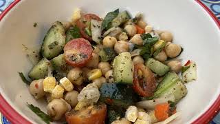 Garbanzo Bean Salad Recipe [upl. by Neillij]