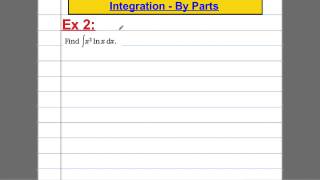 Integration 8  Integration By Parts C4 Maths ALevel [upl. by Adlen]