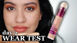 Maybelline Age Rewind Neutralizer 👁 under eye concealer wear test [upl. by Drucy]