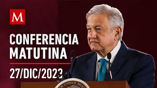 Conferencia matutina de AMLO 27 de diciembre de 2023 [upl. by Ecnerol]