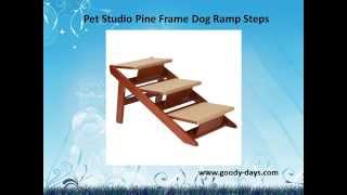 Pet Studio Pine Frame Dog Ramp Steps [upl. by Wiltshire]