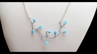 PandaHall Jewelry Making Tutorial VideoHow to Make Twisted Wire Flowering Branch Necklace [upl. by Clute]