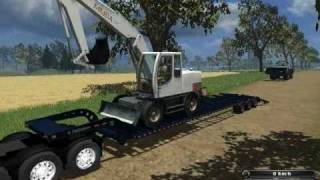 Bagger amp Radlader Verladung im Landwirtschafts Simulator 2011 HD [upl. by Jehial656]