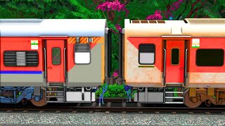 LHB PANTRY COUPLING LHB RED EXPRESS TRAIN  BUMPY RAILROAD Train Simulator  Railworks  NTG GAMING [upl. by Reifinnej]