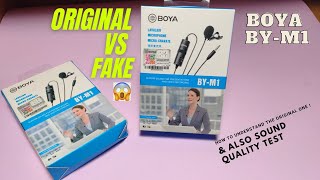 BOYA BYM1 Original vs Fake  How to check BOYA M1 Original  Boya bym1  Sound Test BOYA BYM1 [upl. by Upton]