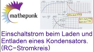 Einschaltstrom beim Laden und Entladen eines Kondensators RCStromkreis [upl. by Essej606]