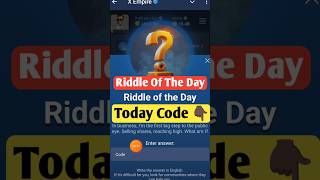 5 amp 6 September  riddle of the day  X Empire Riddle of the day code xempire [upl. by Verile]