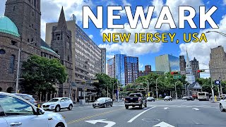 New Jersey Driving Tour USA  Downtown Newark  4K [upl. by Ynnaej]