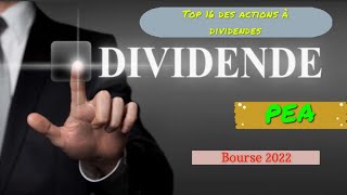 15 CRÉDIT AGRICOLE  TOP 16 ACTIONS A DIVIDENDES sur PEA pour etre RENTIER de la BOURSE en 2022 [upl. by Bradway]