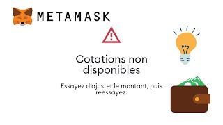 Cotations non disponibles message derreur metamask  solution simple [upl. by Aigneis]