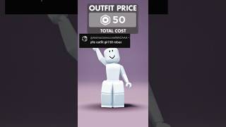 outfit ideas under 50 robux 🤍 robloxshorts [upl. by Marcella]