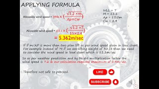 Wind speed calculation for Lifting Operations [upl. by Cimbura]