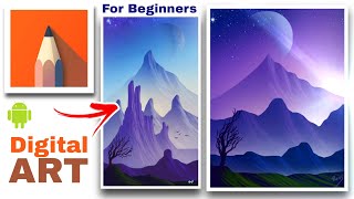 Autodesk Sketchbook Tutorial For Beginners  Imagination Fantasy Landscape  Digital Painting [upl. by Aleahpar]