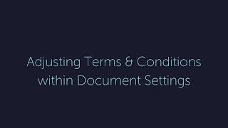 Adjusting Terms and Conditions [upl. by Nnyluqcaj]