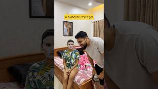 The skincare revenge 😂 comedy shortsfeed trending funny couple subscribe [upl. by Ecnaled]