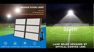 400W LED Stadium Flood Light  200W Module Design [upl. by Megan515]