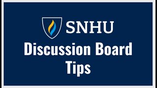 Discussion Board Tips [upl. by Pravit]