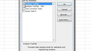 How to Install the Data Analysis ToolPak in Microsoft Excel [upl. by Ahtiuqal]