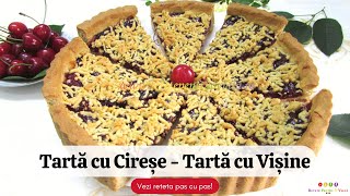 Tarta cu Cirese  Tarta cu Visine  Reteta Pas cu Pas [upl. by Adnwahs]