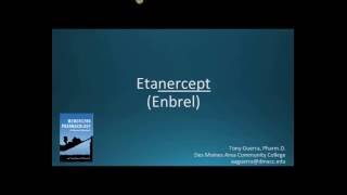 How to pronounce etanercept Enbrel Memorizing Pharmacology Flashcard [upl. by Savil]