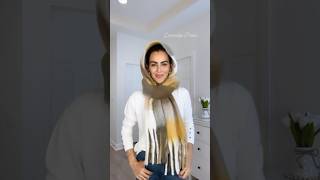 How to wear a scarf this Fall and Winter🧣Everything in my LTK scarf shorts howto tutorial [upl. by Ellennod752]