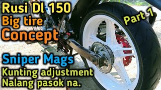 Big tire concept  Dl150  Raider150 Salpakan natin ng Sniper magsKonting adjustment pa pasok na [upl. by Mirak]