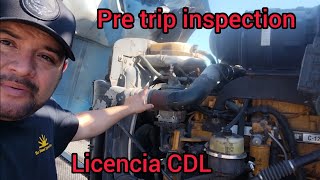 cómo hacer la inspección de un trailer en el examen de pre trip inspection camion semitruck [upl. by Tijnar672]