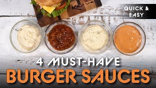 4 MustHave Burger Sauces for Your Summer Burgers  Gluten Free Dairy Free  gf explorers [upl. by Eellac]