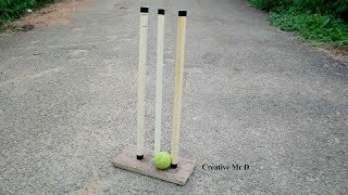 How to make stumps at home  How I made my own Stumps  How to make cricket stumps [upl. by Ahseihs]