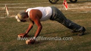 70 year old man does 100 pushups  Kila Raipur [upl. by Rosamund608]